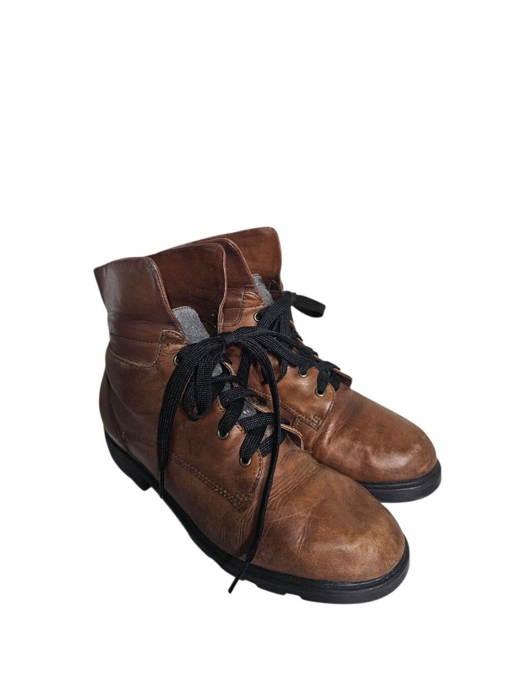 Cherokee Ankle Booties Lace Up Genuine Leather Size 9 Women